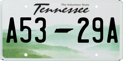 TN license plate A5329A