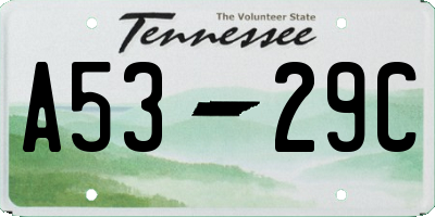 TN license plate A5329C