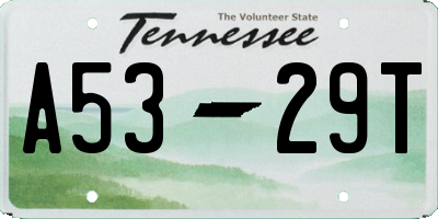 TN license plate A5329T