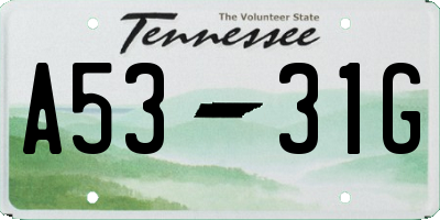 TN license plate A5331G