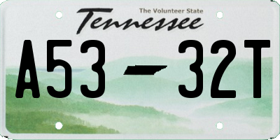 TN license plate A5332T