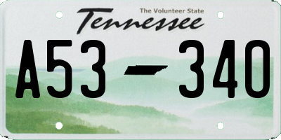 TN license plate A5334O