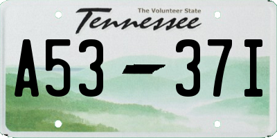 TN license plate A5337I