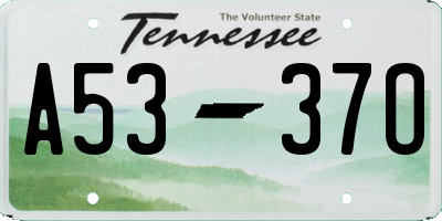 TN license plate A5337O