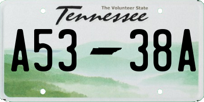 TN license plate A5338A