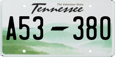 TN license plate A5338O
