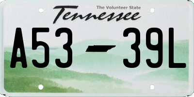 TN license plate A5339L