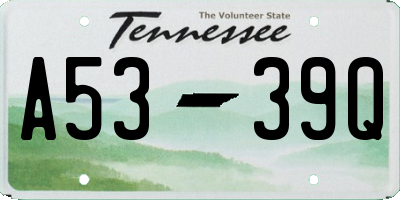 TN license plate A5339Q