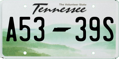 TN license plate A5339S