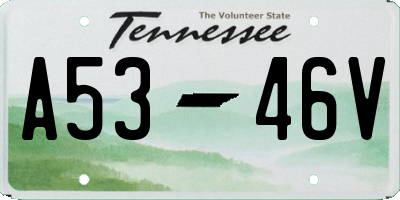 TN license plate A5346V