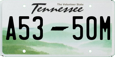 TN license plate A5350M