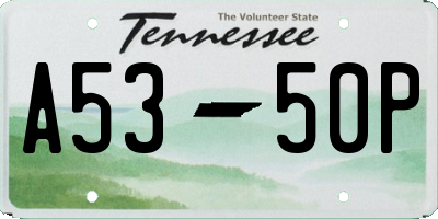 TN license plate A5350P
