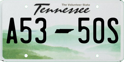 TN license plate A5350S