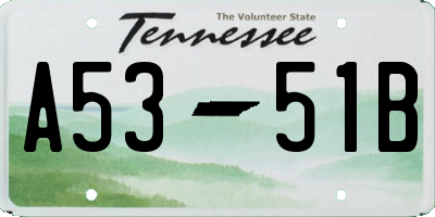 TN license plate A5351B