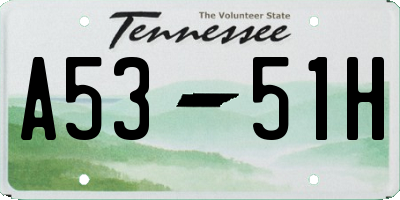 TN license plate A5351H