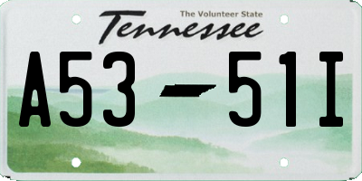 TN license plate A5351I