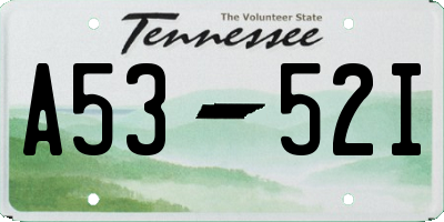 TN license plate A5352I