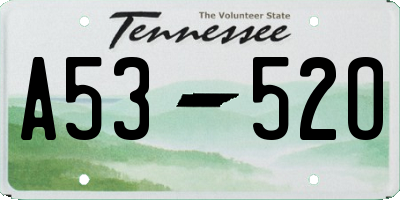 TN license plate A5352O