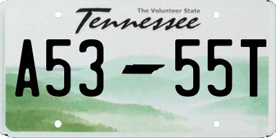 TN license plate A5355T