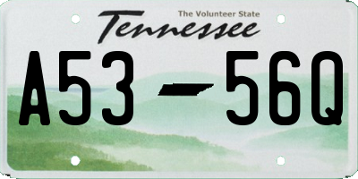 TN license plate A5356Q