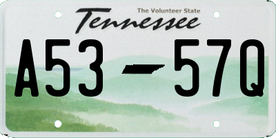 TN license plate A5357Q