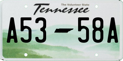 TN license plate A5358A