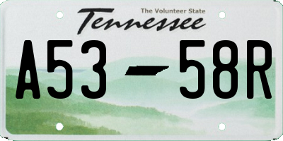 TN license plate A5358R