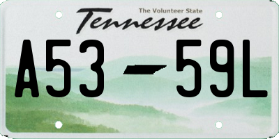 TN license plate A5359L