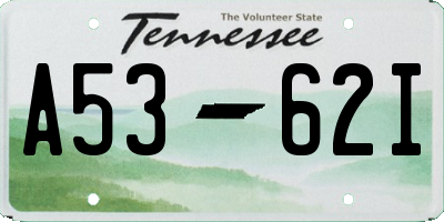 TN license plate A5362I
