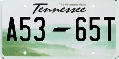 TN license plate A5365T