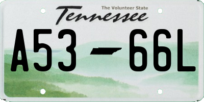 TN license plate A5366L