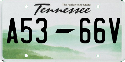 TN license plate A5366V