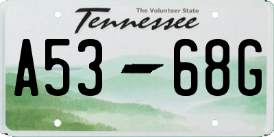 TN license plate A5368G