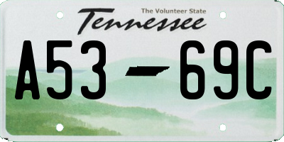 TN license plate A5369C
