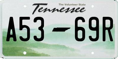 TN license plate A5369R