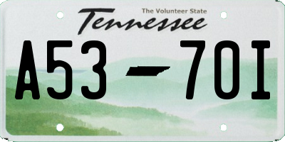 TN license plate A5370I