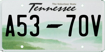 TN license plate A5370V
