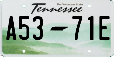 TN license plate A5371E