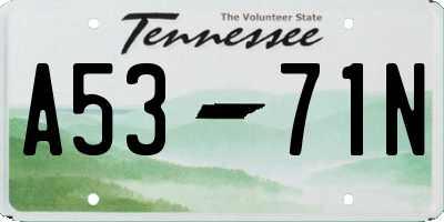 TN license plate A5371N