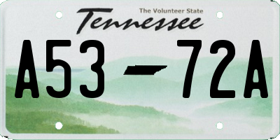 TN license plate A5372A