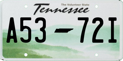 TN license plate A5372I