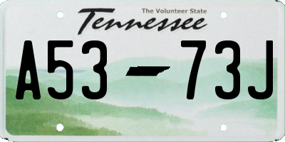TN license plate A5373J