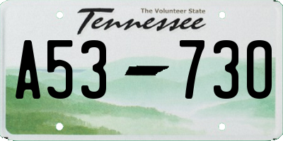 TN license plate A5373O