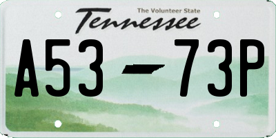 TN license plate A5373P
