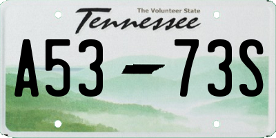 TN license plate A5373S
