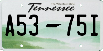 TN license plate A5375I