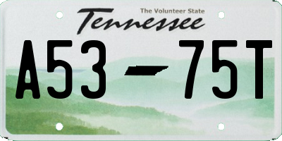 TN license plate A5375T