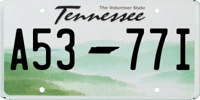 TN license plate A5377I