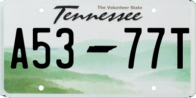 TN license plate A5377T