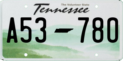 TN license plate A5378O